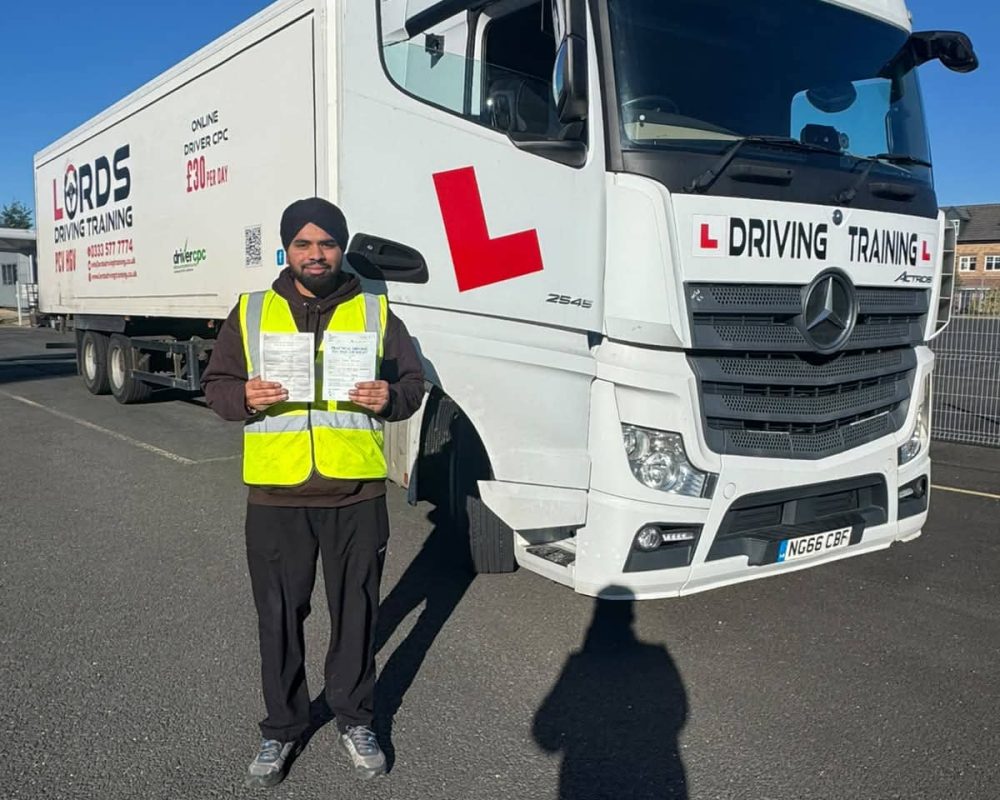 lords driving training truck certificate